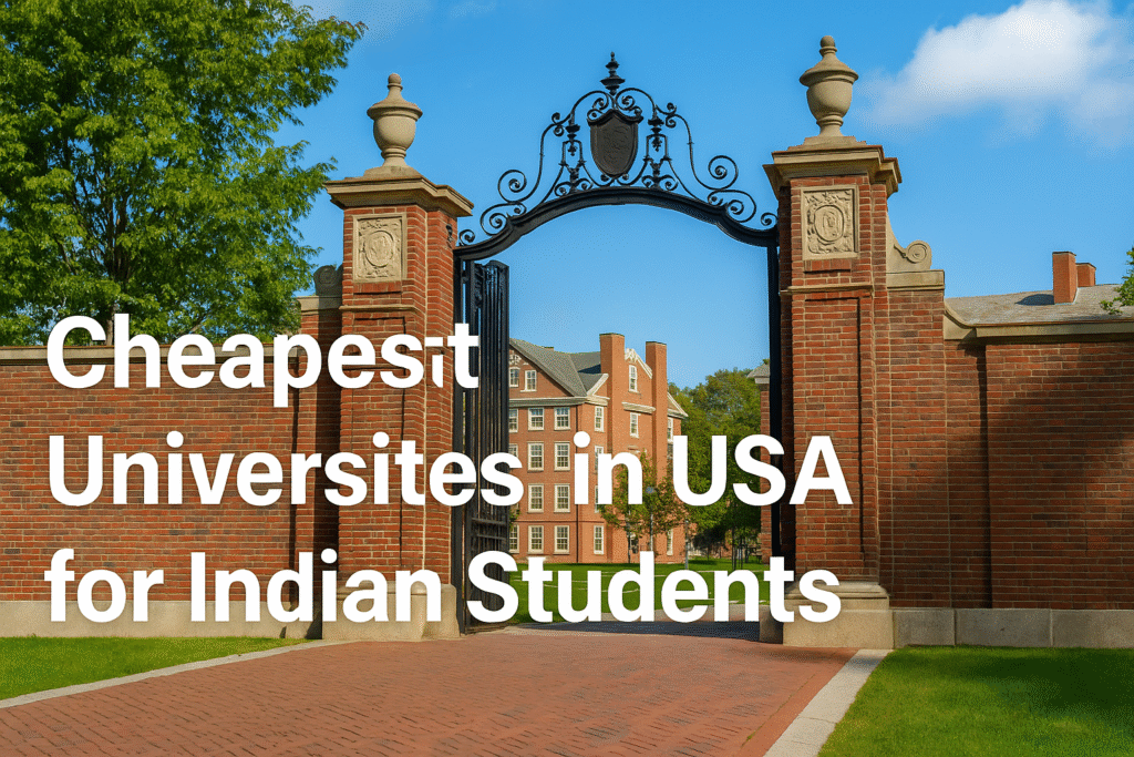 Cheapest Universities in the USA for Indian Students (2025–26)